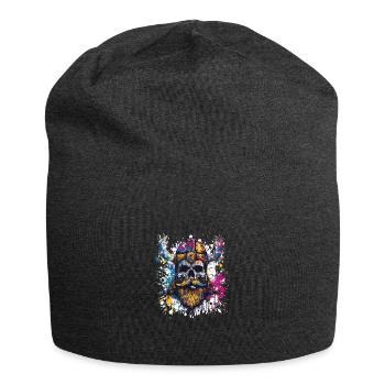 Viking Skull - Jersey Beanie - charcoal grey - Front
