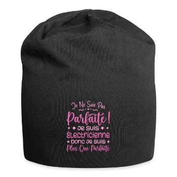 Électricienne plus que parfaite, métier de rêve - Bonnet en jersey - noir - Devant