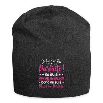 A more than perfect climber, a dream job - Jersey Beanie - charcoal grey - Front