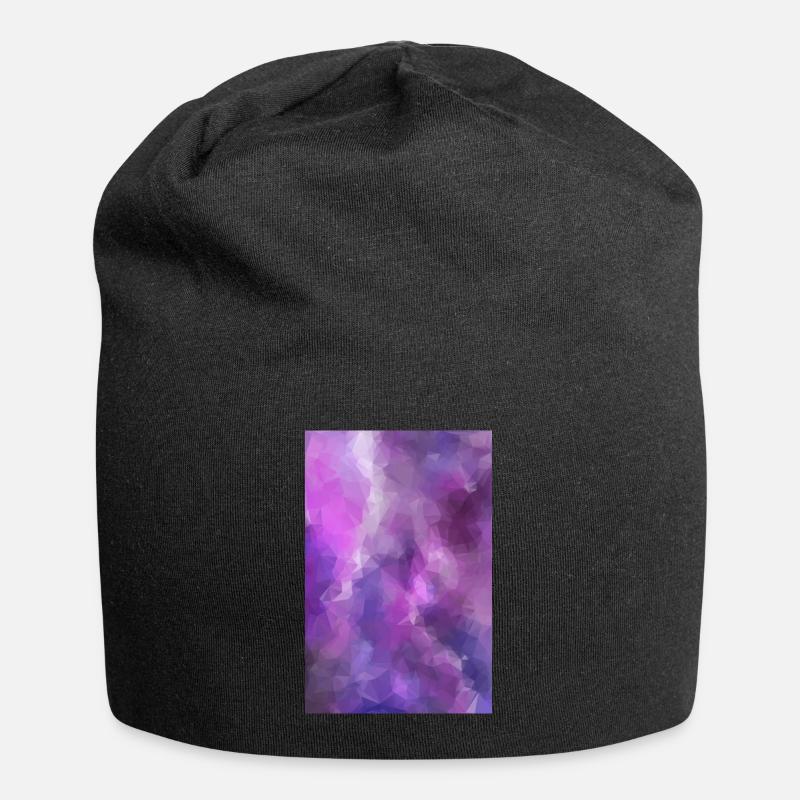Low Poly triangulated Galaxy - Jersey-Beanie - Schwarz