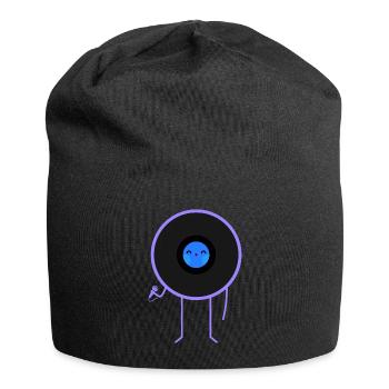 Pop musique de disque vinyle - Bonnet en jersey - noir - Devant