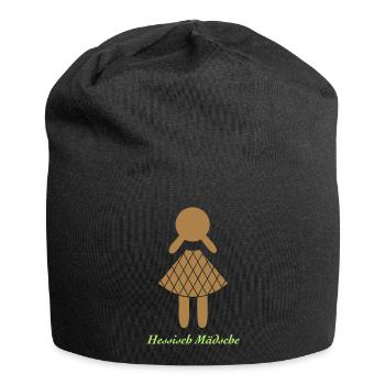 Hessisch Mädsche - Jersey-Beanie - Schwarz - Vorne