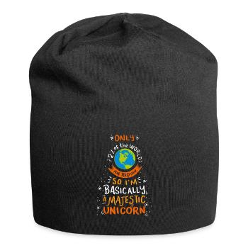 Je suis fondamentalement un cadeau majestueux de licorne - Bonnet en jersey - noir - Devant