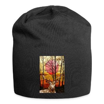 cerf - Bonnet en jersey - noir - Devant