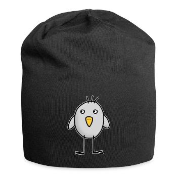 Wagtail - Cool bird with long legs - Jersey Beanie - black - Front