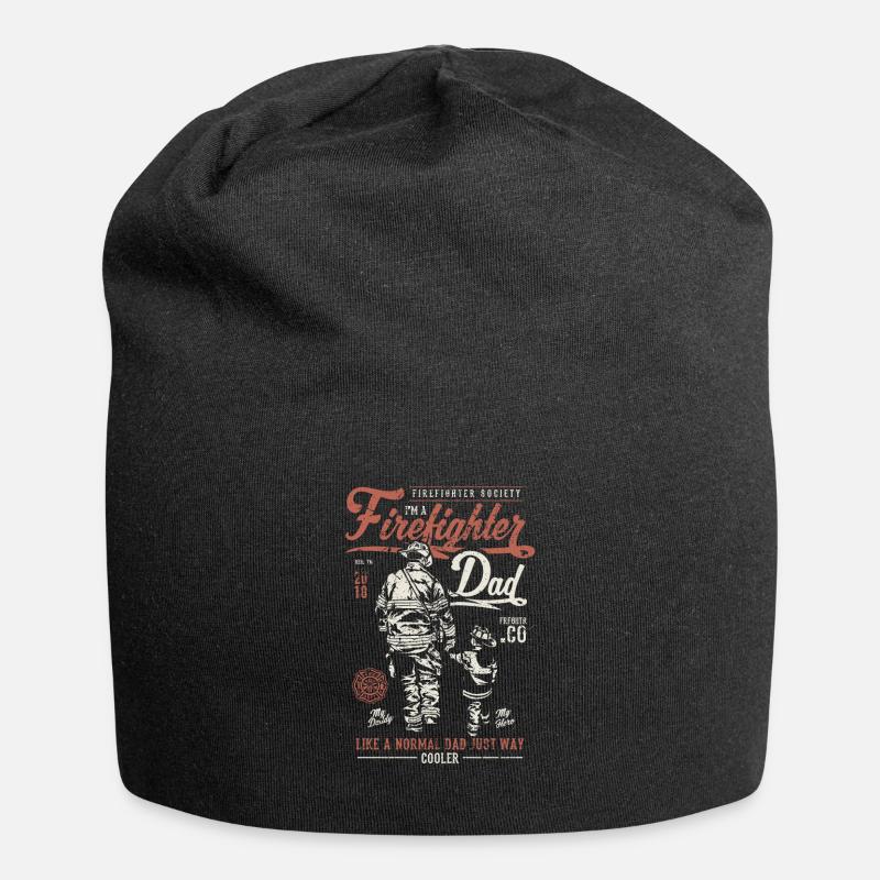Firefighter - Firefighter Dad - Jersey Beanie - black