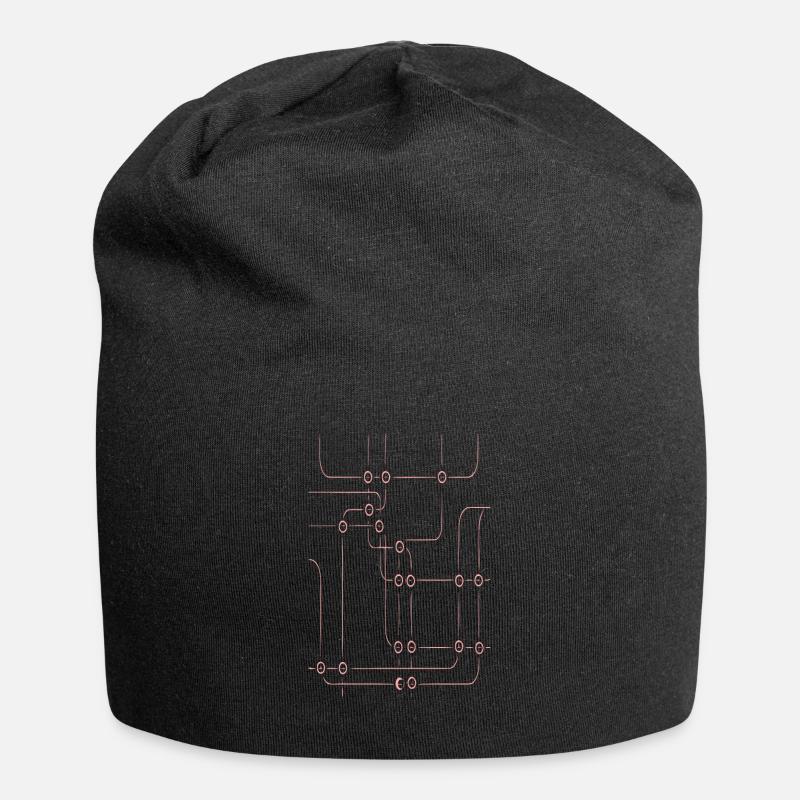 schematic - Jersey Beanie - black