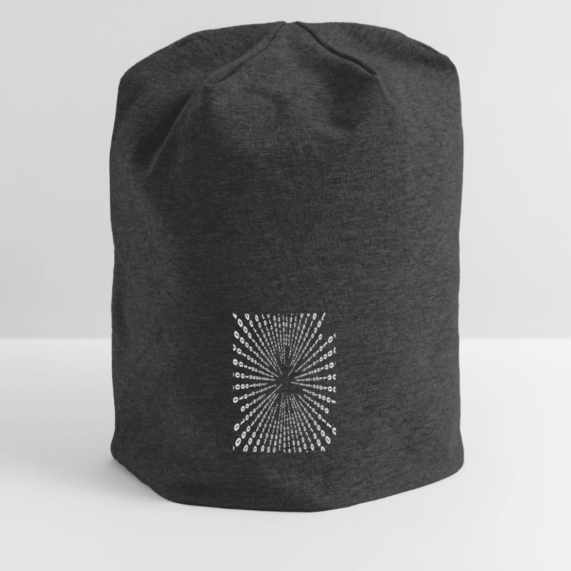 Binary code (white) Jersey Beanie