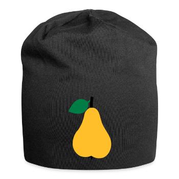 Birne - Jersey-Beanie - Schwarz - Vorne
