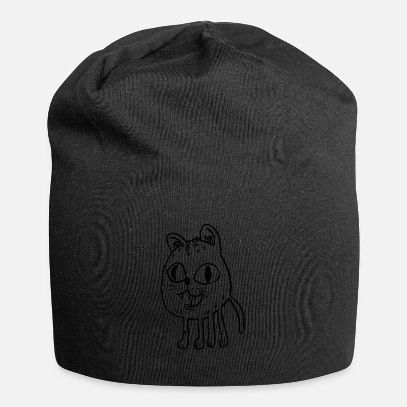 Beine am Kopf Katzer - Jersey-Beanie - Schwarz