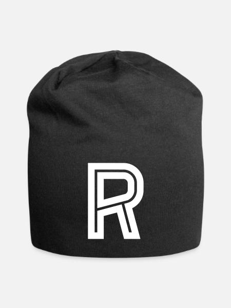 R - Jersey-Beanie - Schwarz