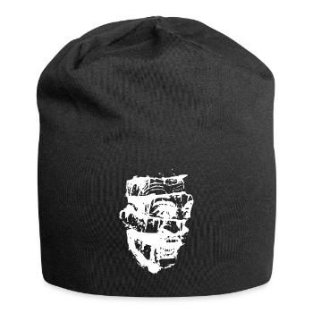 Tête effrayante blanche - Bonnet en jersey - noir - Devant