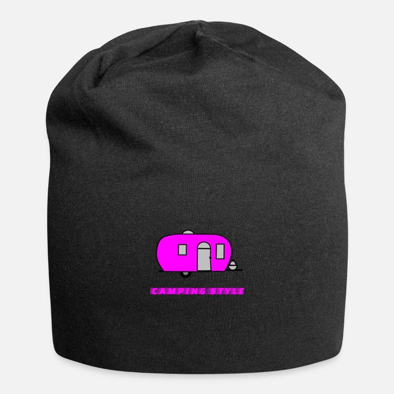 Camping style - Jersey Beanie - black