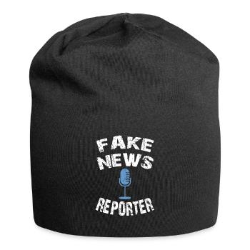 fake news reporter, fake news shirt - Jersey Beanie - black - Front