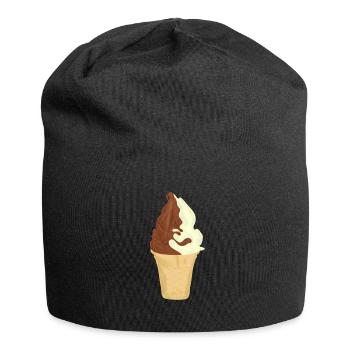 Softeis Eis für die schlanke Lienie - Jersey-Beanie - Schwarz - Vorne