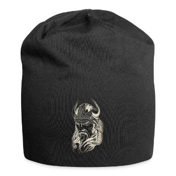 Wikinger, Viking, Krieger - Jersey-Beanie - Schwarz - Vorne