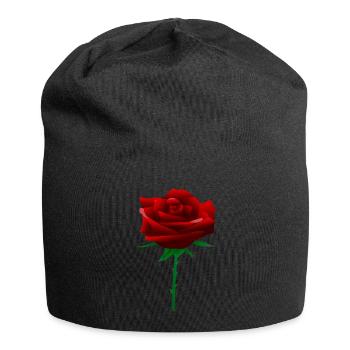 Red rose - Jersey Beanie - black - Front