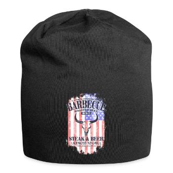 Barbecue - BBQ - USA Buffalo - Jersey-Beanie - Schwarz - Vorne