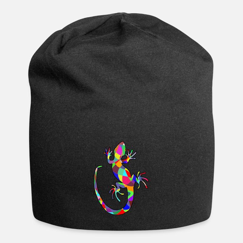 bunter gecko - Jersey-Beanie - Schwarz
