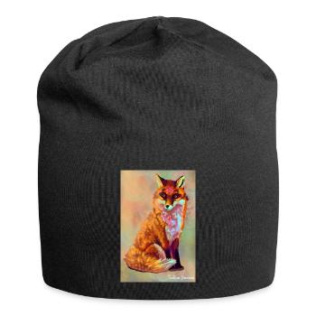 Renard illustration - Bonnet en jersey - noir - Devant