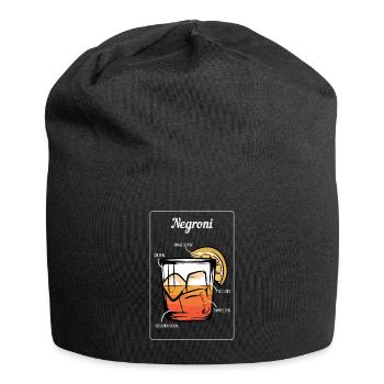 Negroni Cocktail Drinks Barkeeper Bar Restaurant - Jersey Beanie - black - Front