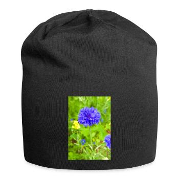 bluebottle also cornflower Kornblume Zyane - Jersey-Beanie - Schwarz - Vorne