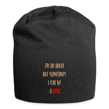 Angel and demon - Jersey Beanie - black - Front