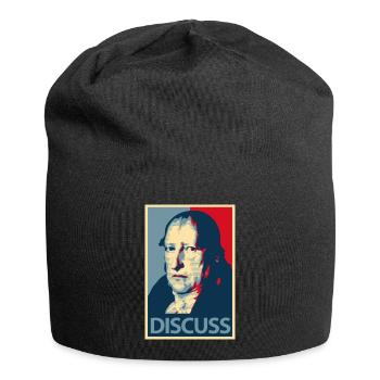 hegel discuss II Philosophie, Philosoph - Jersey-Beanie - Schwarz - Vorne