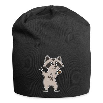 cookie racoon - Jersey-Beanie - Schwarz - Vorne