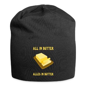 All in butter. Alles in Butter - Jersey-Beanie - Schwarz - Vorne