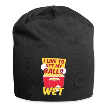 Cadeau de bière funepong roi Beerpong - Bonnet en jersey - noir - Devant