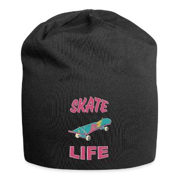 Skate-Leben - Jersey-Beanie - Schwarz - Vorne