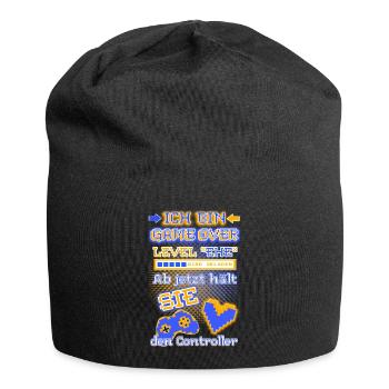 ICH BIN GAME OVER - jetzt hält SIE den Controller - Jersey-Beanie - Schwarz - Vorne