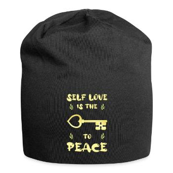 Self love is the key to peace (version anglaise) - Bonnet en jersey - noir - Devant