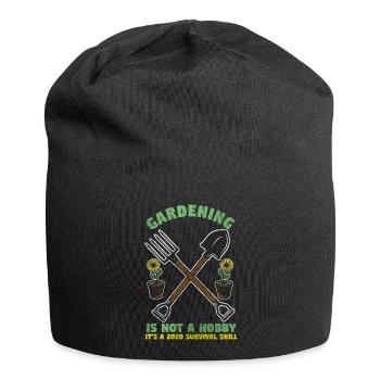 Gärtner Gärtnern Rechen - Jersey-Beanie - Schwarz - Vorne