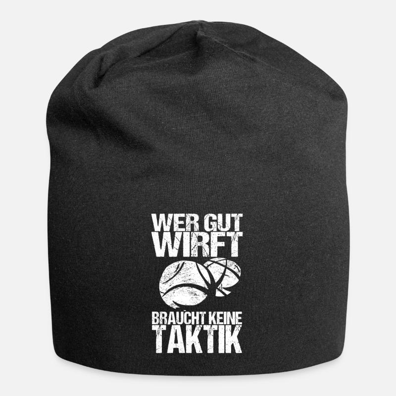 Boule Boulespieler Petanque - Jersey-Beanie - Schwarz