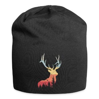 Hirsch - Jersey-Beanie - Schwarz - Vorne