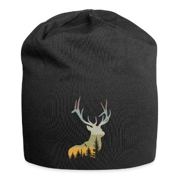 Hirsch - Jersey-Beanie - Schwarz - Vorne