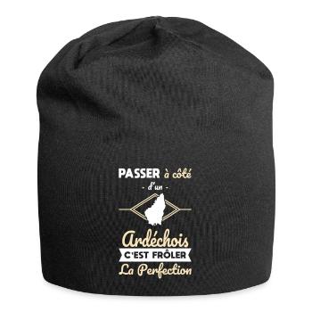 Ardéchois - Frôler la perfection - Ardèche - Bonnet en jersey - noir - Devant