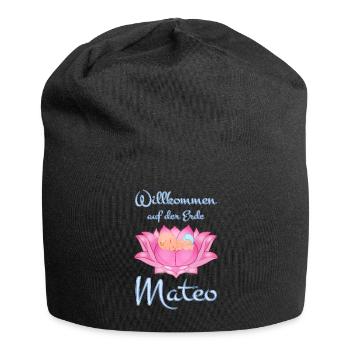 Willkommen auf der Erde - Mateo - Jersey-Beanie - Schwarz - Vorne