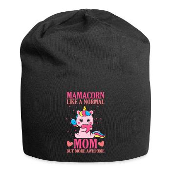 Mamacorn Like a Normal Mom but more Awesome - Jersey-Beanie - Schwarz - Vorne
