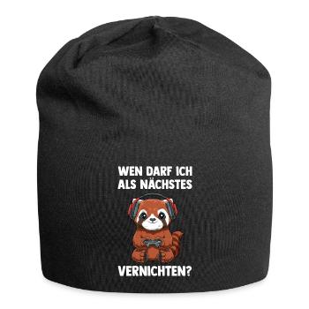 Gaming Kleiner Panda am Vernichten - Computer - Jersey-Beanie - Schwarz - Vorne
