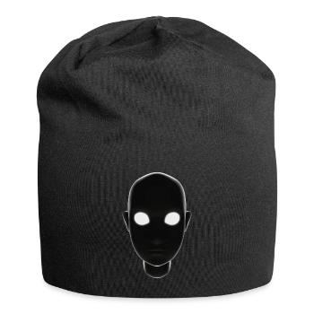 Mystische Charakterkopf-Silhouette - Jersey-Beanie - Schwarz - Vorne