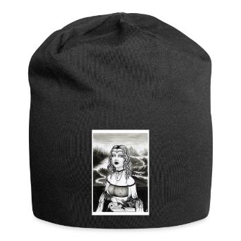 Gotische Lisa - Jersey-Beanie - Schwarz - Vorne