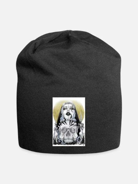 Nachtrituale - Jersey-Beanie - Schwarz
