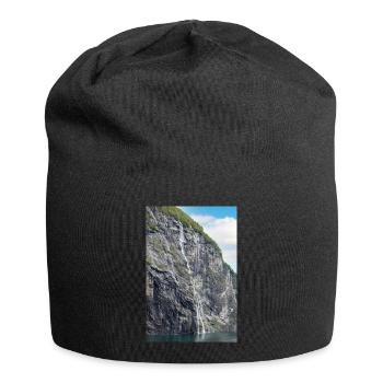 Brudesløret waterfall (Bridal Veil) Geiranger - Jersey Beanie - black - Front