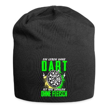 Leben Ohne Dart Grillen Ohne Fleisch - Jersey-Beanie - Schwarz - Vorne