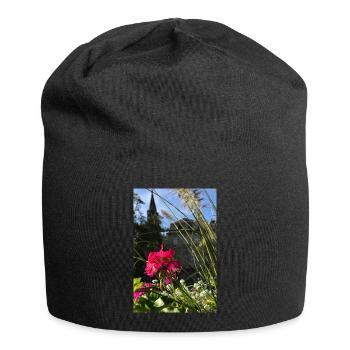 Elsässer Straßburger Domblume - Jersey-Beanie - Schwarz - Vorne