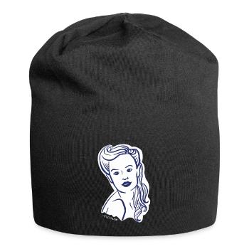 Années 40 / Portrait de femme / Pouvoir des femmes / minavi - Bonnet en jersey - noir - Devant