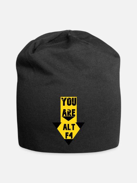 Zeig was du denkst - Jersey-Beanie - Schwarz